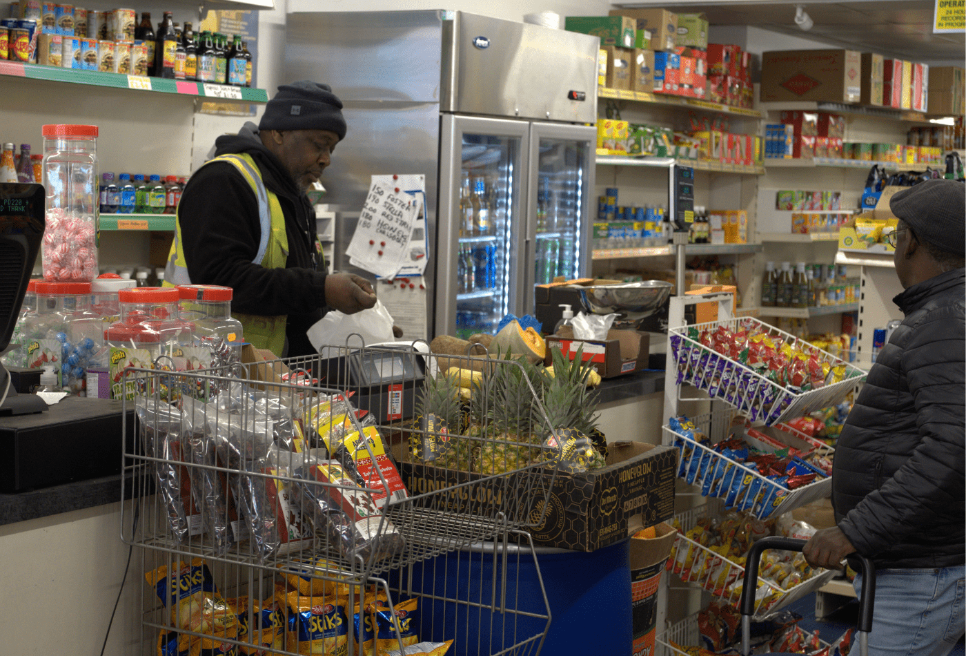 A picture showing teller serving a customer