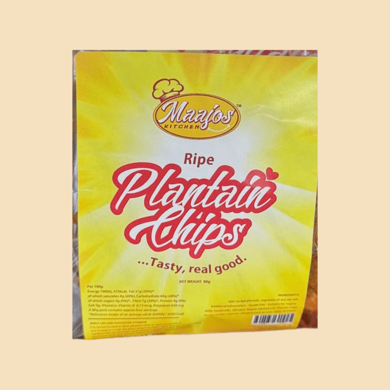 Maajos Kitchen Ripe Plantain Chips 80g - Alphanso Afro-Caribbean Foods