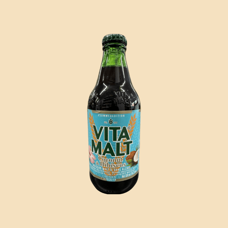 Vita Malt Coconut & Hibiscus – 330ml - Alphanso Afro-Caribbean Foods