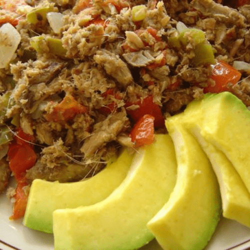 Saltfish and avocado - Alphanso Afro-Caribbean Foods Saltfish and avocado